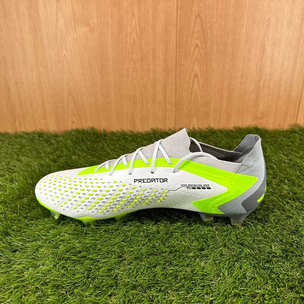 adidas Predator Accuracy.1 Low FG White Black GZ0032 Men’s 11.5 Soccer Cleats - Picture 3 of 7